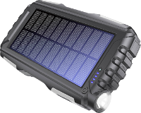 Denver PSO 20010 MK2 Solar powerbank 20000 mAh Antraciet Zaklamp, Statusweergave