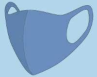 Mondkapje Blauw One Size   Uitwasbaar