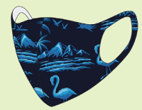 Mondkapje Flamingo One Size   Uitwasbaar