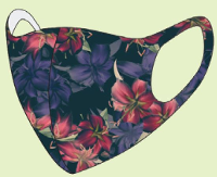 Mondkapje Flowers One Size   Uitwasbaar