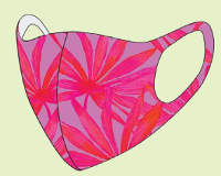 Interstat Mondkapje Roze Bloem One Size   Uitwasbaar