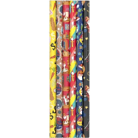 Rollen inpakpapier/cadeaupapier   5x stuks   sinterklaas   250 x 45 cm   papier