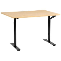 DESTINAS   Sta bureau   Zwart/Lichtbruin   120 x 72 cm   Vezelplaat