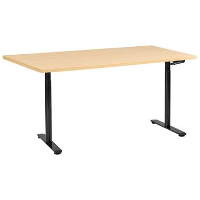 DESTINAS   Sta bureau   Zwart/Lichtbruin   160 x 72 cm   Vezelplaat