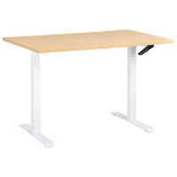 DESTINES   Verstelbaarbureau   Wit/Lichtbruin   120x72 cm   Vezelplaat