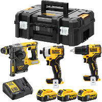 DEWALT Accu schroevendraaier combiset DCK377P3T 18V klopboorschroevendraaier