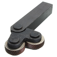 Diagonal 2.0Mm Pitch 8 X 26mm Dual Wheel Knurling Linear Knurl Tool
