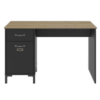 Diagone Bureau Manchester   120x55cm   Zwart/Eikenkleur