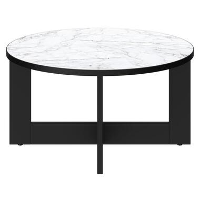 Diagone Ronde salontafel Adria   82cm   Zwart/Marmerlook