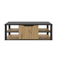 Diagone Salontafel Buxton   Opbergvak voor flessen   zwart/eikenkleur