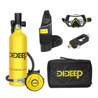 DIDEEP X4000Pro 1L Duikfles Snorkeluitrusting Vrije tijd Buitenzwemmen Reservezuurstof draagbaar Capsule Gebruik 10 20 m
