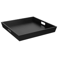 Dienblad Fay   zwart   MDF   52x52x6,5 cm   Leen Bakker