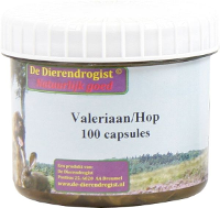 100 Stuks Dierendrogist Valeriaan/hop Capsules