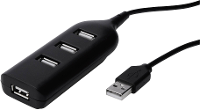 Digitus AB 50001 1 USB 2.0 Hub 4 poorten Zwart