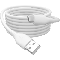 Digitus AK 300340 010 W USB kabel USB 2.0 USB A stekker, USB C stekker 1.00 M Wit Flexibel, Zeer flexibel, Met USB, Silicone, Uitstekende