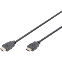 Digitus AK 330114 030 S HDMI kabel HDMI Aansluitkabel HDMI A stekker, HDMI A stekker 3.00 M Zwart 4K UHD, Vergulde steekcontacten