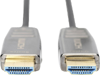 Digitus AK 330126 200 S HDMI kabel HDMI Aansluitkabel HDMI A stekker, HDMI A stekker 20.00 M Zwart 8K UHD, Afgeschermd (dubbel)