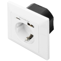 Digitus DA 70615 Stopcontact (onderbouw) Met USB Wit
