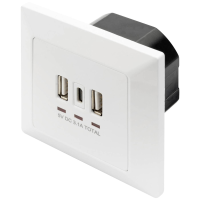 Digitus DA 70618 USB laadbus Met USB Wit