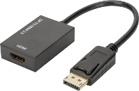 Digitus DisplayPort / HDMI Adapter [1x DisplayPort stekker   1x HDMI bus] Zwart Afgeschermd, Geschikt voor HDMI, Ultra HD HDMI, High Speed HDMI, Afscherming