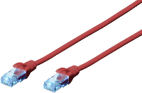 Digitus DK 1512 020/R RJ45 Netwerkkabel, patchkabel CAT 5e U/UTP 2.00 M Rood Verdraaide paren 1 stuk(s)