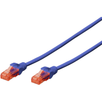 Digitus DK 1617 010/B RJ45 Netwerkkabel, patchkabel CAT 6 U/UTP 1.00 M Blauw Halogeenvrij, Verdraaide paren 1 stuk(s)