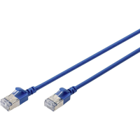 Digitus DK 1632 A 003S B RJ45 Netwerkkabel, patchkabel CAT 6A F/FTP 0.3 M Blauw Kleurcodering, Afgeschermd, Meerdradig, Met anti kniktule 1 stuk(s)
