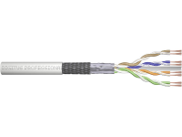 Digitus DK 1633 P 1 RJ45 Netwerk Aansluitkabel CAT 6 SF/UTP 100 m Grijs Vlambestendig, Folie afscherming, Afscherming totaal, Afgeschermd, Halogeenvrij, Rond,