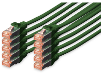 Digitus DK 1644 020 G 10 RJ45 Netwerk Aansluitkabel CAT 6 S/FTP 2 m Groen Folie afscherming, Afscherming totaal, Afgeschermd, Halogeenvrij, Simplex,
