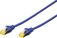 Digitus DK 1644 A 0025/B RJ45 Netwerkkabel, patchkabel CAT 6A S/FTP 0.25 M Blauw Halogeenvrij, Verdraaide paren, Snagless, Vlambestendig 1 stuk(s)