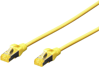 Digitus DK 1644 A 0025/Y RJ45 Netwerkkabel, patchkabel CAT 6A S/FTP 0.25 M Geel Halogeenvrij, Verdraaide paren, Snagless, Vlambestendig 1 stuk(s)