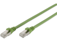 Digitus DK 1644 A PUR 005 RJ45 Netwerk Aansluitkabel CAT 6A S/FTP 0.50 M Groen Folie afscherming, Afscherming totaal, Afgeschermd, Halogeenvrij, Simplex,
