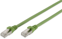 Digitus DK 1644 A PUR 150 RJ45 Netwerkkabel, patchkabel CAT 6A S/FTP 15.00 M Groen Folie afscherming, Afscherming totaal, Afgeschermd, Halogeenvrij, Simplex,