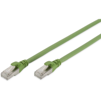 Digitus DK 1644 A PUR 250 RJ45 Netwerkkabel, patchkabel CAT 6A S/FTP 25.00 M Groen Folie afscherming, Afscherming totaal, Afgeschermd, Halogeenvrij, Simplex,