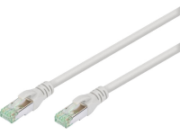 Digitus DK 1844 010 RJ45 Netwerk, Computer, Laptop, RJ45 Aansluitkabel CAT 8.1 S/FTP 1.00 M Grijs Vlambestendig, Folie afscherming, Afscherming gevlochten,