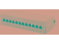 Digitus Netwerk patchpanel 12 poorten CAT 6A, CAT 6a (losse kabel CAT 7) 1 HE