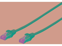 Digitus DK 1644 A 0025/G RJ45 Netwerkkabel, patchkabel CAT 6A S/FTP 0.25 M Groen Halogeenvrij, Verdraaide paren, Snagless, Vlambestendig 1 stuk(s)