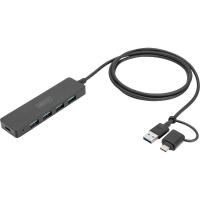 Digitus USB 3.0 Hub 4 poorts, Slim Line usb hub