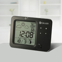 Digoo Dg C5 Wireless Blue Backlit Hygrometer Thermometer Weather Forecast Station Touch Sensor Alarm Clock