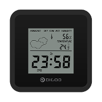 Digoo Dg Fc25 Mini Almighty Weather Station Hygrometer Thermometer Forecast Sensor Alarm Clock