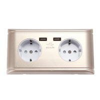 Digoo Dg Ol4 Double Socket Dual Usb Port 2.4A Wall Charger Eu French Plug Socket Power Outlet Strips