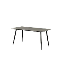 Eettafel Jules 150x80 cm marmerlook grijs   Stoneware   Grijs