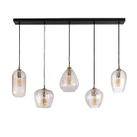 Hanglamp Anna diamant glas rond 5 lichts   20x120x150 cm   Glas   Diamond