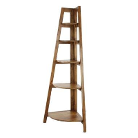 Hoekrek Jess mangohout 5 vakken   44x64x148 cm   Mangohout   Bruin