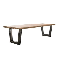 IndustriÃ«le eettafel Tristan acaciahout boomstam 300x100 cm 300x100x77 cm