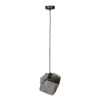 IndustriÃ«le hanglamp Rocks chrome glas   Glas   Zilverkleurig