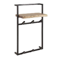 IndustriÃ«le kapstok Naomi acaciahout metaal   30x51x80 cm   Hout   Bruin