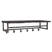 IndustriÃ«le kapstok Yme acaciahout metaal   30x100x27 cm