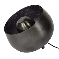 IndustriÃ«le tafellamp zwart nickel Basel 28 cm   Metaal   Grijs