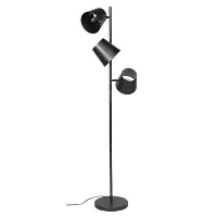 IndustriÃ«le vloerlamp Carta 3 lichts zwart metaal   Metaal   Zwart